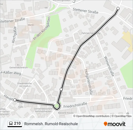 210 Bus Line Map