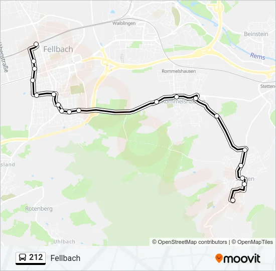 212 Bus Line Map