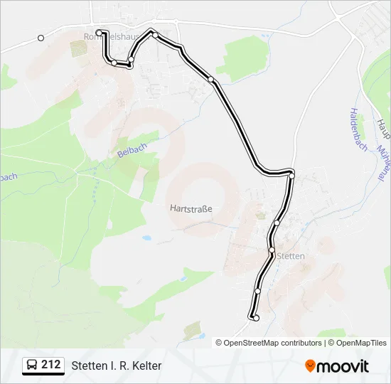 212 Bus Line Map