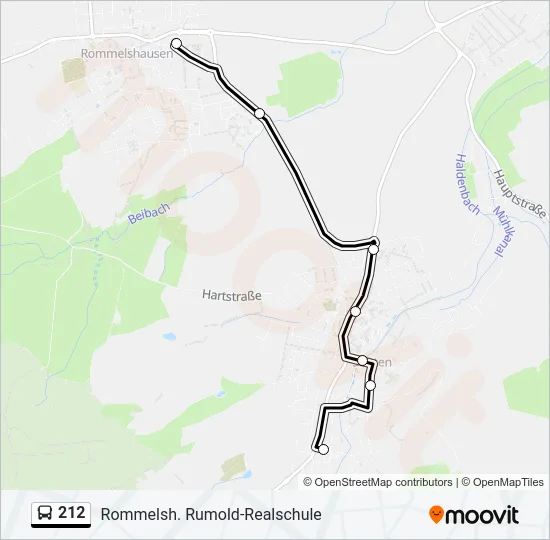 212 Bus Line Map