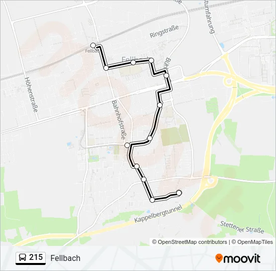 215 Bus Line Map