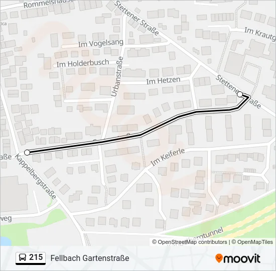 215 Bus Line Map