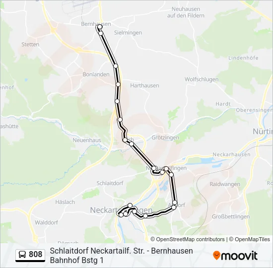 808 Bus Line Map
