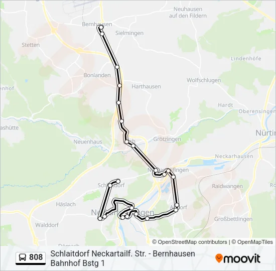 808 Bus Line Map