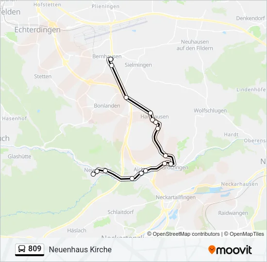 809 Bus Line Map