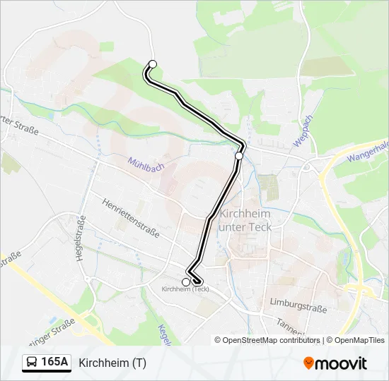 165A Bus Line Map