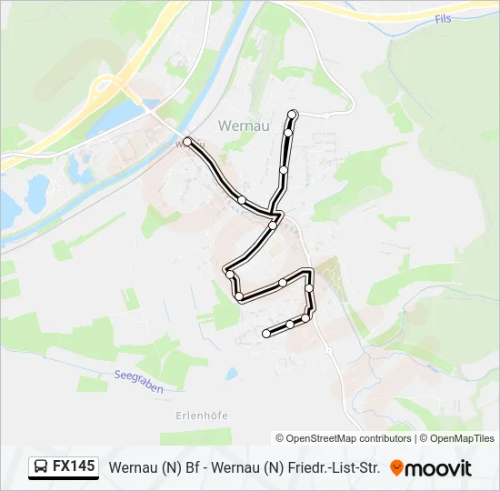 FX145 Bus Line Map