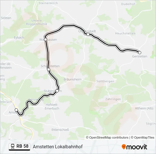 RB 58 Train Line Map