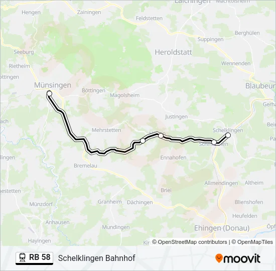 RB 58 Train Line Map