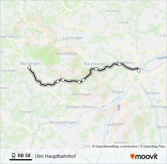 RB 58 Train Line Map