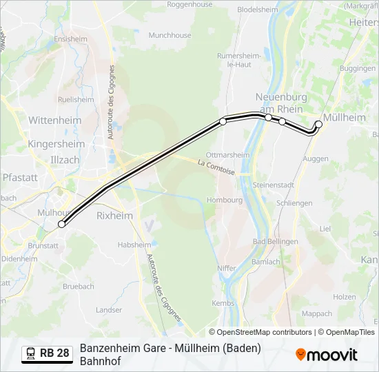 RB 28 Train Line Map