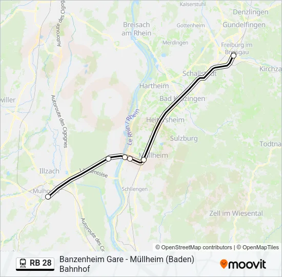 RB 28 Train Line Map