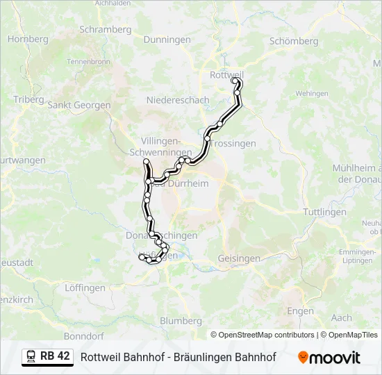 RB 42 Train Line Map