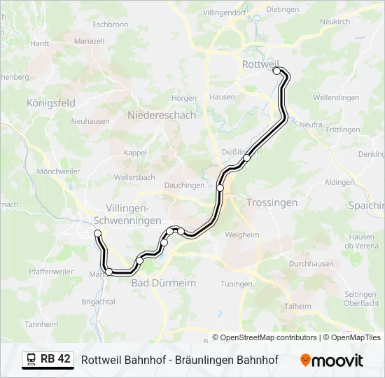 RB 42 Train Line Map