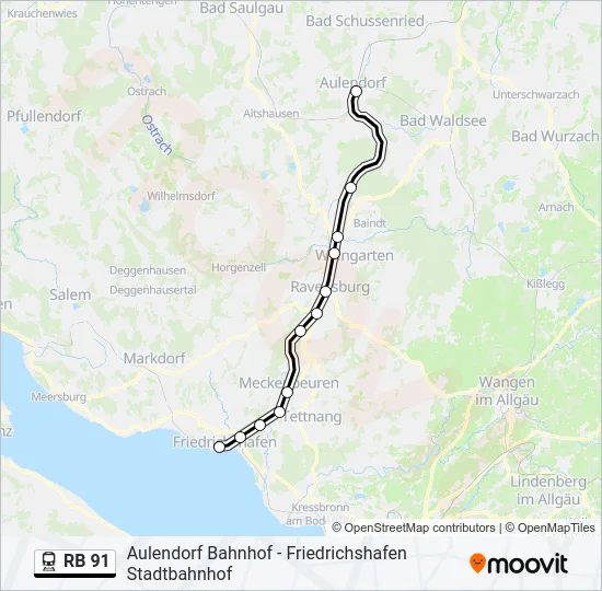 RB 91 Train Line Map