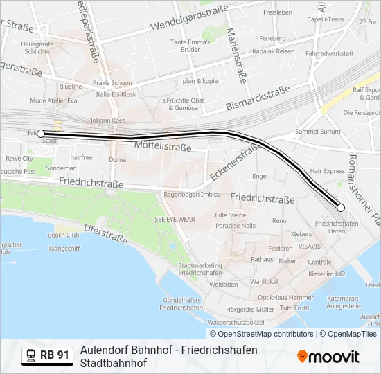 RB 91 Train Line Map