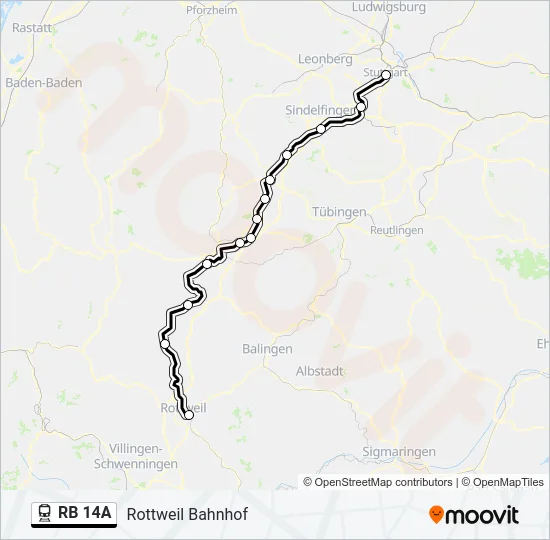 RB 14A Train Line Map