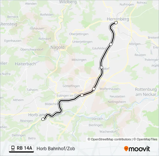 RB 14A Train Line Map