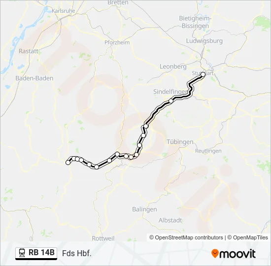 RB 14B Train Line Map