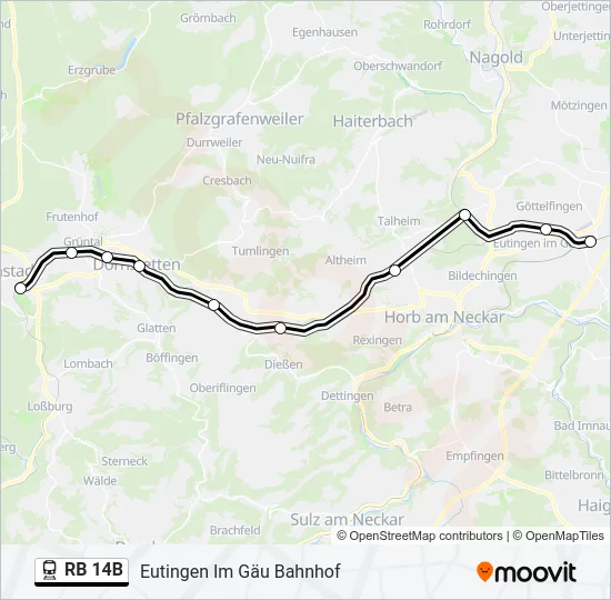 RB 14B Train Line Map