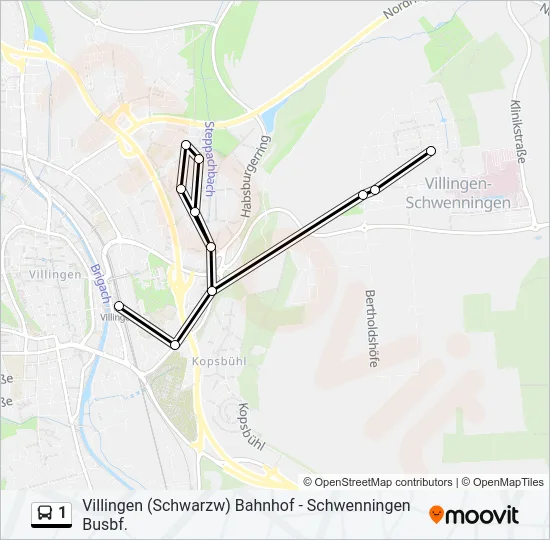 1 Bus Line Map