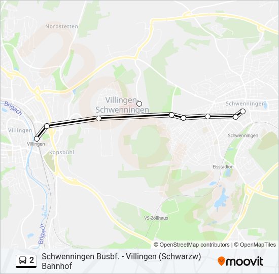 2 Bus Line Map