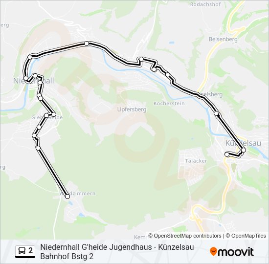 Автобус 2: карта маршрута