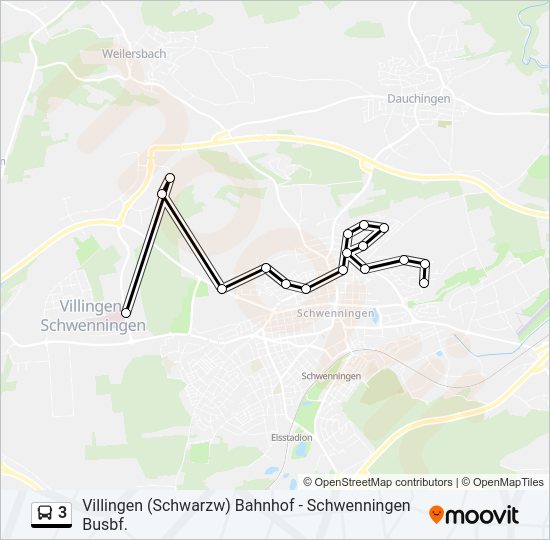 3 Bus Line Map