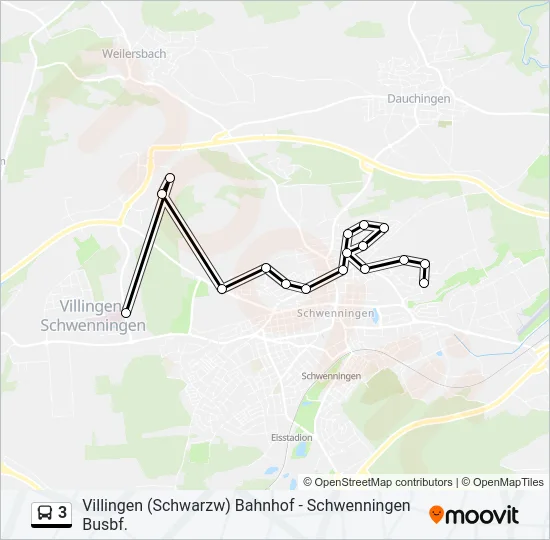3 Bus Line Map