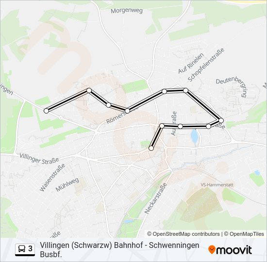 3 Bus Line Map