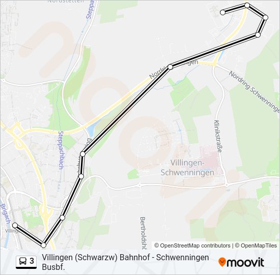 3 Bus Line Map