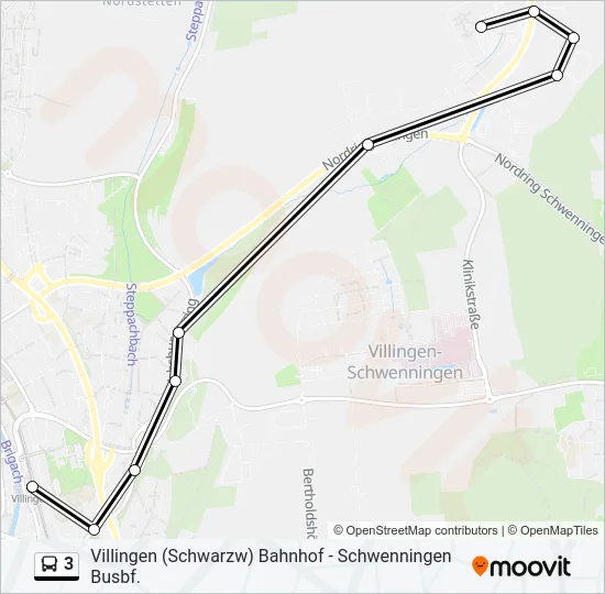 3 Bus Line Map