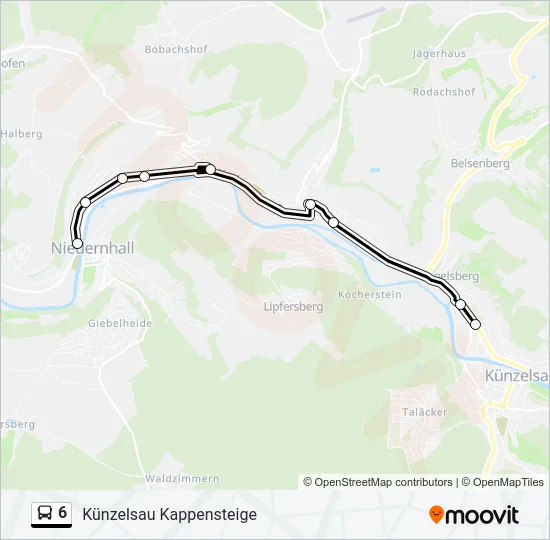 6 Bus Line Map