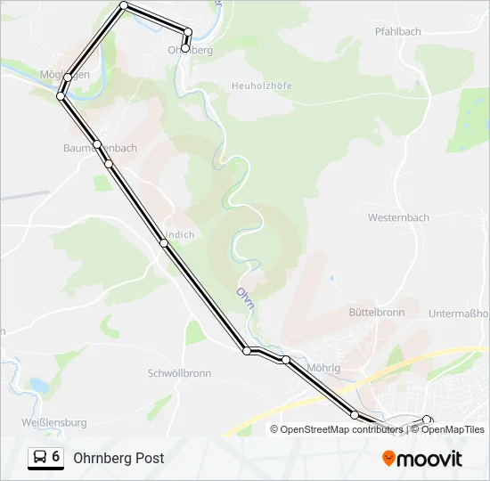 6 Bus Line Map