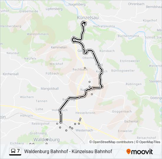 7 Bus Line Map