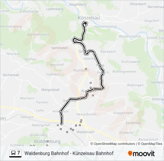 7 Bus Line Map