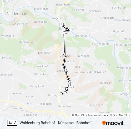 7 Bus Line Map