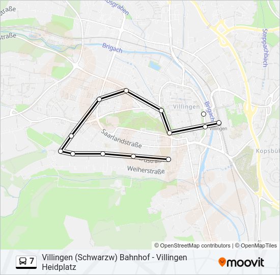 7 Bus Line Map