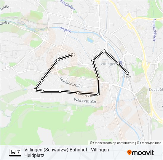 7 Bus Line Map