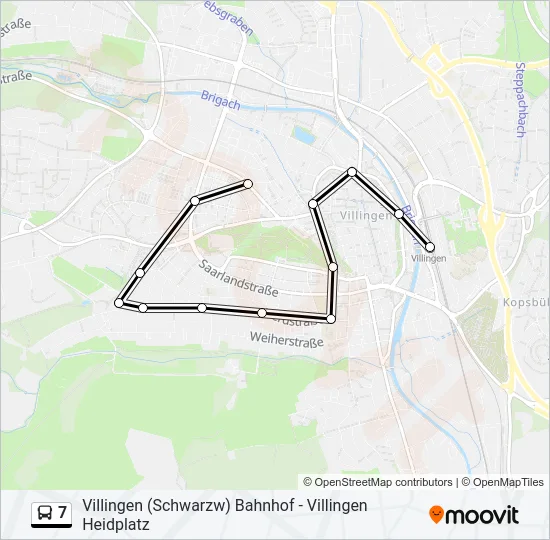 7 Bus Line Map