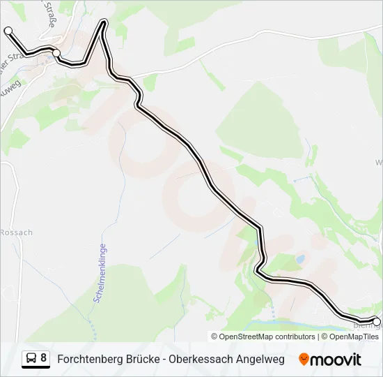 8 Bus Line Map