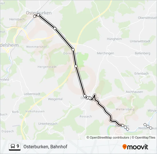 9 Bus Line Map