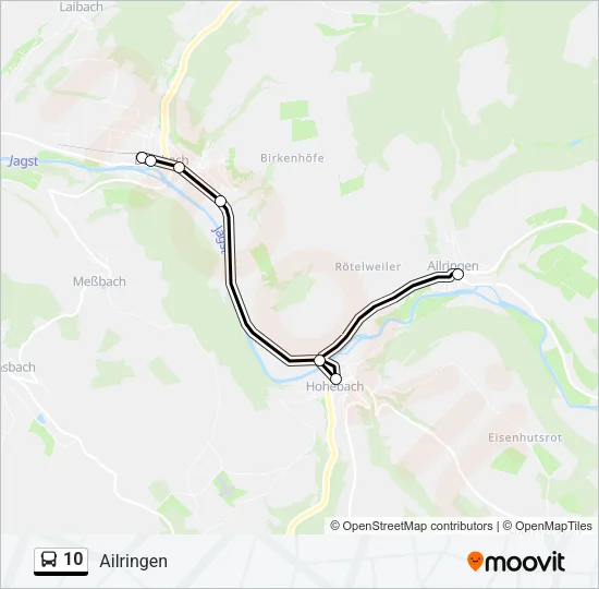 10 Bus Line Map