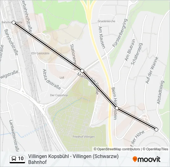 10 Bus Line Map