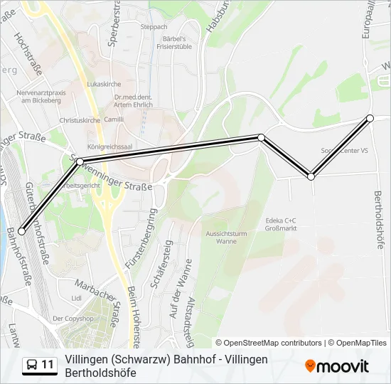 11 Bus Line Map
