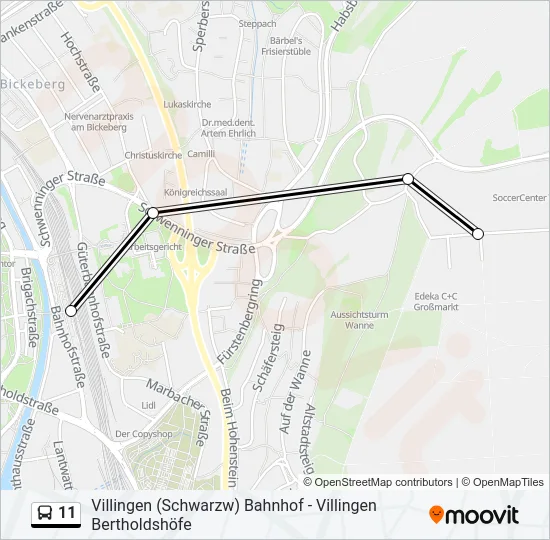 11 Bus Line Map