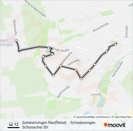 12 Bus Line Map