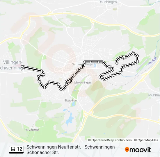 12 Bus Line Map