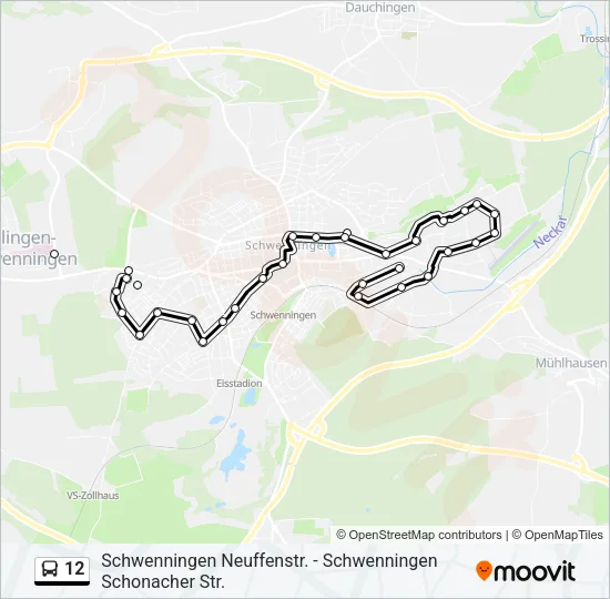 12 Bus Line Map