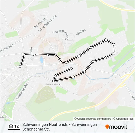 12 Bus Line Map